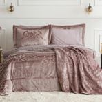 Karaca Home Valeria Queen 8 Parça Çeyiz Seti Gül Kurusu - 200 x 220 cm