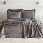 Karaca Home Valeria Queen 8 Parça Çeyiz Seti Gümüş - 200 x 220 cm