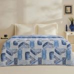 Karaca Home Verta Çift Kişilik Yatak Örtüsü - Mavi - 200 x 220 cm