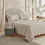 Karaca Home Vessa 120 Tel %100 Pamuk Çift Kişilik Çizgili Saten Nevresim Takımı Açık Gri - 200 x 220 cm