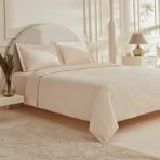 Karaca Home Vessa 120 Tel %100 Pamuk Saten Çift Kişilik Nevresim Takımı Çizgili Bej - 200 x 220 cm
