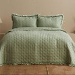 Karaca Home Viona Çift Kişilik Yatak Örtüsü Seti Adaçayı - 200 x 220 cm - Açık Yeşil