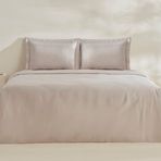 Karaca Home White Collection Felves %100 Pamuk Açık Gri Çift Kişilik Nevresim Takımı