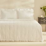 Karaca Home White Collection Perios %100 Pamuk Fırfırlı Beyaz Çift Kişilik Spring Comfort Uyku Seti