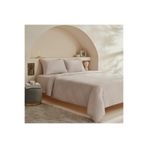 Karaca Home White Collection Vinas 80 Tel %100 Pamuk Çift Kişilik Saten Biyeli Nevresim Takımı Açık