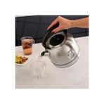 Karaca Inox Su Isıtıcısı 1,7 L Hacim, Gizli Rezistans, Sıcaklık Göstergesi, Hızlı Kaynatma, Kompakt Mutfak Alanları ve Çay Kahve Rutini Için Şık Retro Kettle