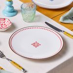 Karaca Jofy 27 cm Kırmızı Desenli Servis Tabağı