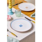 Karaca Jofy 27 cm Mavi Desenli Servis Tabağı