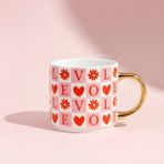 Karaca Kalp Detaylı Lovila Kupa 420 ml - Pembe