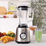 Karaca Karacainox Buz Kırma Fonksiyonlu 1000W Cam Hazneli Smoothie Blender - Gri