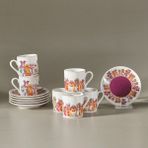 Karaca Latli 6 Kişilik Kahve Fincan Takımı 80 ml - Renkli