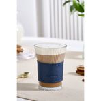 Karaca Leather Cool Touch 210 ml Lacivert Latte Bardağı