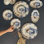 Karaca Leland Birdy 26 Parça 6 Kişilik Desenli Kahvaltı Takımı Stoneware Malzeme ile