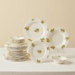 Karaca Lemonade 24 Parça Çok Renkli Yemek Takımı 6 Kişilik Stoneware Malzemeden Desenli