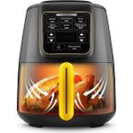 Karaca Less Fat Technology ile Ev Yoğurdu, Fırın/ızgara, Isıtma, Sebze ve Meyve Kurutan Smart Sensorlü Easy Wash Tech Airfryer 1550W - Siyah - Altın