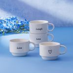 Karaca Lovely Laugh 4 Kişilik Espresso ve Kahve Fincan Takımı 100 ml