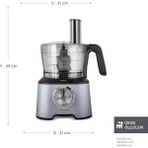 Karaca Mastermaid Power 2000W Çok Fonksiyonlu 10 in 1 Mutfak Robotu 1,5 lt Gri Kapasiteli