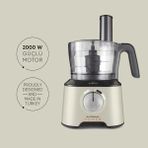 Karaca Mastermaid Power Essential 2000W Çoklu Set Mutfak Robotu 1,5 lt Doğrayıcı Fonksiyonlarıyla - Krem
