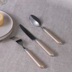 Karaca Maze 18 Parça 6 Kişilik Krem Yemek Çatal Kaşık Bıçak Seti