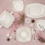 Karaca Mixed Platin 60 Parça 12 Kişilik Cream Bone Yemek Takımı