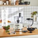 Karaca Multiblend Artisan Retro Çoklu Set Mutfak Robotu 1000 W 1,75 lt ve 3 lt Kapasite ile Fonksiyonel - Krem