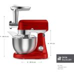Karaca Multicast Plus Döküm Hamur Yoğurma Makinesi Red 5l - Kırmızı