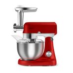 Karaca Multicast Plus Döküm Kıyma Çekme/Sucuk-Sosis/İçli Köfte/ Kurabiye Aparatlı Hamur Yoğurma Makinesi Red 5L