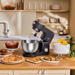 Karaca Multichef Ultra Kıyma Çekme/Sucuk-Sosis/İçli Köfte Aparatlı Hamur Yoğurma Makinesi Antrasit 2000W 7L