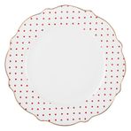 Karaca New Romantic Puantiyeli 27 cm Kırmızı Servis Tabağı