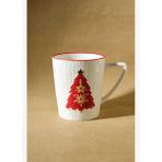 Karaca New Year Yılbaşı Ekose Pine Tree Kırmızı 550 ml Kupa