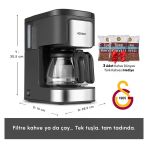 Karaca Paslanmaz Çelik Detaylı Filtre Kahve ve Çay Makinesi Inox Just Coffee Aroma 2 In 1