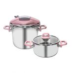 Karaca Perfect Pink 4 - 6 lt Düdüklü Tencere Seti