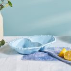 Karaca Perla 33 cm Mavi Oval Melamin Bölmeli Çerezlik