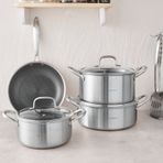 Karaca PowerSteel 3Ply 316+ Çelik 7 Parça Tencere Seti