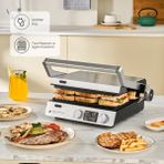 Karaca Premium Döküm Izgara ve Tost Makinesi | 3 In 1 Çok Amaçlı Kullanım | LCD Ekran | Sesli Uyarı | Onerous Mutfak Tartısı Hediye - Inox