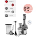 Karaca Pro 2000W Turbo Fonksiyon Cam Hazne Çift Paslanmaz Çelik Bıçak Buz Kırma Doğrayıcı Mutfak Robotu - Siyah - Gri