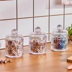 Karaca Robby 350 ml Lüsterli 3'lü Ekoseli Baharat Takımı
