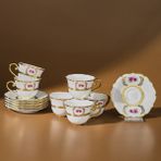 Karaca Royal Bone Elizabeth 6 Kişilik Kahve Fincan Takımı 90 ml - Gold
