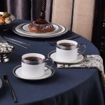 Karaca Royal Bone Kate 2 Kişilik Çay Fincan Takımı - Beyaz