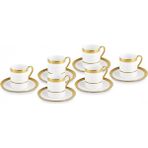 Karaca Royal Bone Victoria 6 Kişilik Kahve Fincanı 90 ml - Renkli