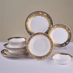 Karaca Royal Opal Cam 24 Parça 6 Kişilik Yemek Takımı Gold