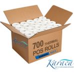 Karaca Rulo Pos Rulosu 56X14 Thermal Roll Bpa Free Tse Onaylı 700 Adet (1 Koli) Kargo Bedava - Beyaz - 14 METRE - TERMAL KAĞIT RULOSU
