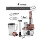 Karaca Sebze, Et ve Meyve Dilimle Doğra Karıştır Rendele Çırp Smoothie Yap 6 Bıçaklı 2500W Yüksek Güçlü Premium Mutfak Robotu & Blendır Inox - Kahverengi