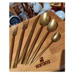 Karaca Starbeat Mat Gold 72 Parça Elegance Çatal kaşık bıçak takımı Kutulu