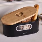 Karaca Stream 2in1 Black Ekmek Kutusu/Kesme Tahtası
