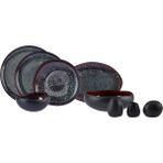 Karaca Streamline Galactic Siyah 59 Parça 12 Kişilik Yemek Takımı Stoneware Malzeme ile Desenli