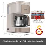Karaca Sütlü Kahve Rengi Şık Filtre Kahve ve Çay Makinesi Latte Just Coffee Aroma 2 In 1