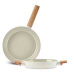 Karaca Swiss Crystal Almond Cream İndüksiyon Tabanlı Tava Sahan Set