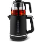 Karaca Tea Grande XL Çay Makinesi Cool Gray 1,2 L Cam Demlik ve 2,3 L Su Kapasitesi ile - Gri