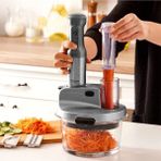 Karaca Turbo Doğrayıcı, Dilimleme Rondo, Blender 2500W Yüksek Güç 8 In 1 Mikser Seti & Mutfak Robotu - Gri
